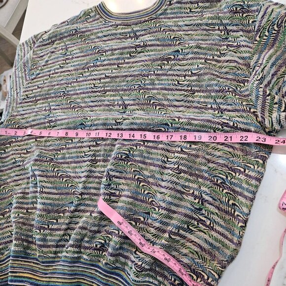 Jhane Barnes Men Large Knit Sweater Coogi Bill Cosby style Crewneck Abstract - Picture 6 of 7